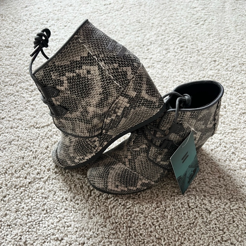 Snakeskin Ankle Booties